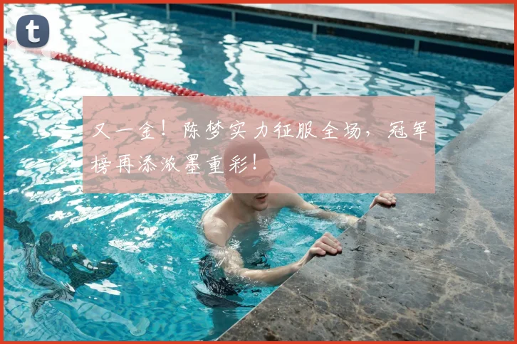 又一金！陈梦实力征服全场，冠军榜再添浓墨重彩！
